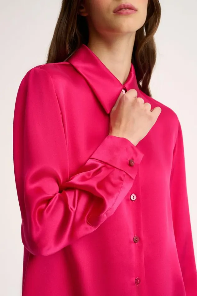 Luisa Spagnoli Blouses And Shirts Livello 8211 Silk Blouse Fuchsia 8211 Women Luisa Spagnoli Blouses And Shirts Livello 8211 Silk Blouse Fuchsia 8211 Women