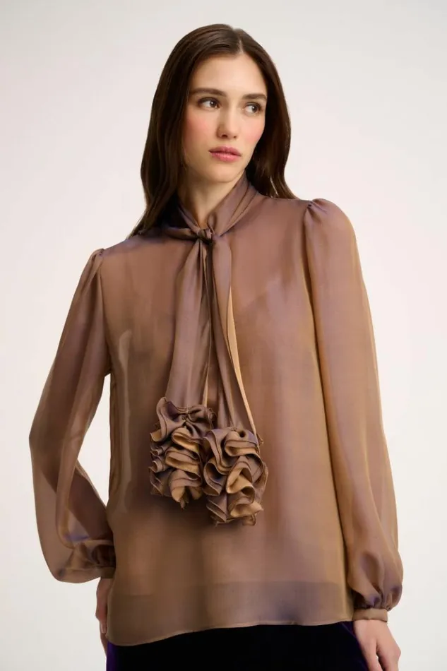 Luisa Spagnoli Blouses And Shirts Lol 8211 Elegant Blouse Hazelnut 8211 Women