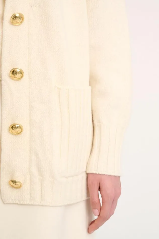 Luisa Spagnoli Cardigan Canolo 8211 Cashmere Cardigan Cream 8211 Women Luisa Spagnoli Cardigan Canolo 8211 Cashmere Cardigan Cream 8211 Women