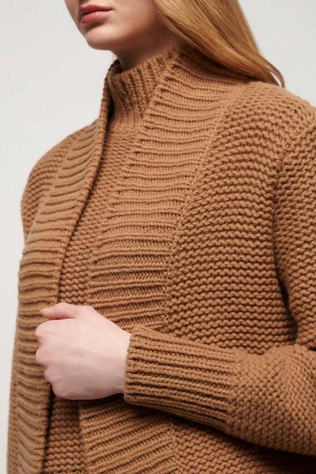 Luisa Spagnoli Cardigan Cheope 8211 Wool Cardigan Camel 8211 Women Luisa Spagnoli Cardigan Cheope 8211 Wool Cardigan Camel 8211 Women