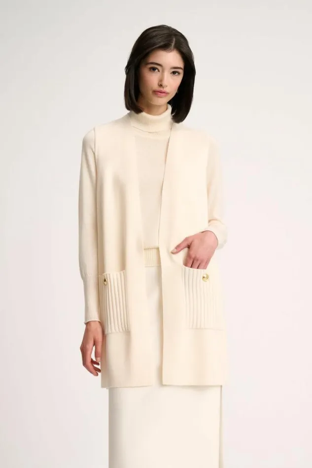 Luisa Spagnoli Cardigan Menna 8211 Knit Vest Cream 8211 Women
