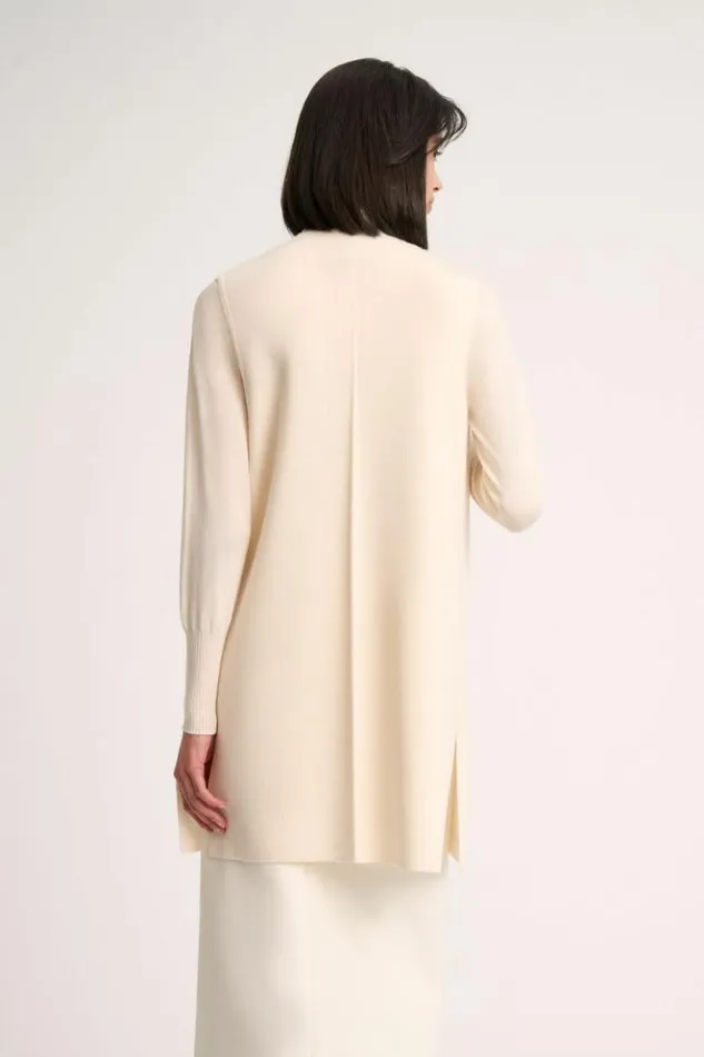 Luisa Spagnoli Cardigan Menna 8211 Knit Vest Cream 8211 Women Luisa Spagnoli Cardigan Menna 8211 Knit Vest Cream 8211 Women