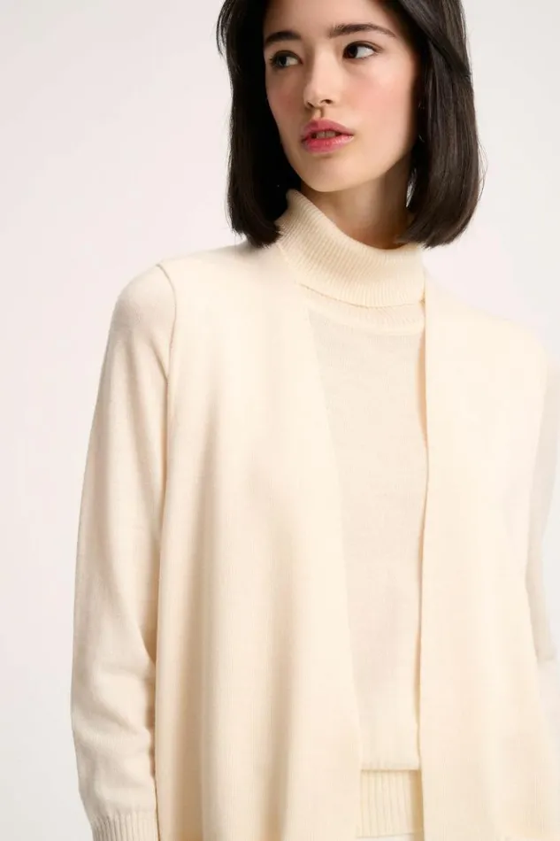 Luisa Spagnoli Cardigan Menna 8211 Knit Vest Cream 8211 Women Luisa Spagnoli Cardigan Menna 8211 Knit Vest Cream 8211 Women