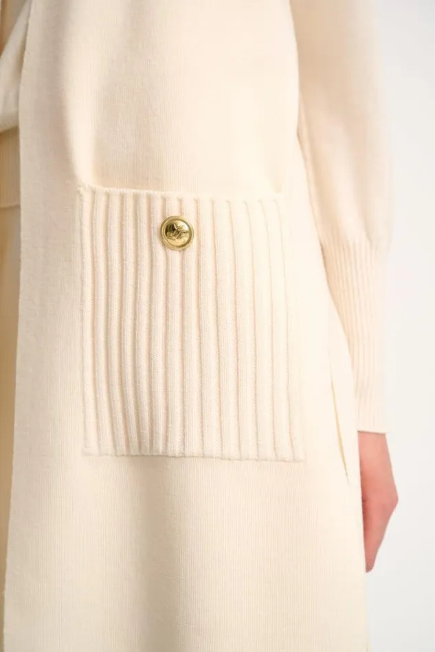 Luisa Spagnoli Cardigan Menna 8211 Knit Vest Cream 8211 Women Luisa Spagnoli Cardigan Menna 8211 Knit Vest Cream 8211 Women
