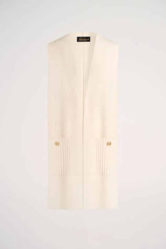 Luisa Spagnoli Cardigan Menna 8211 Knit Vest Cream 8211 Women Luisa Spagnoli Cardigan Menna 8211 Knit Vest Cream 8211 Women