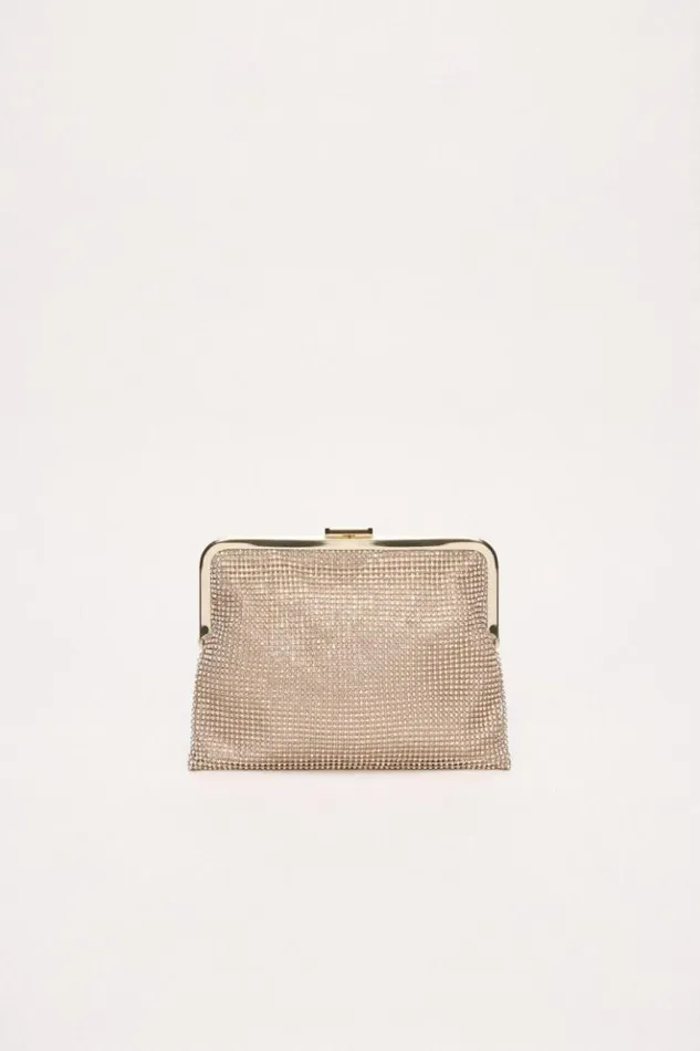 Luisa Spagnoli Clutch And Pochette Illustre 8211 Rhinestone Clutch Bag Nickelgold 8211 Women Luisa Spagnoli Clutch And Pochette Illustre 8211 Rhinestone Clutch Bag Nickelgold 8211 Women