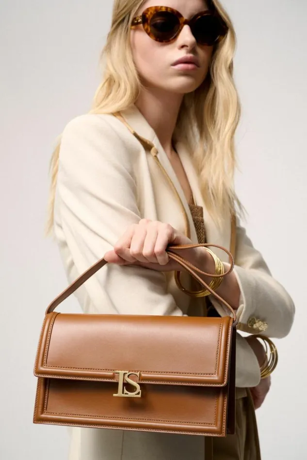 Luisa Spagnoli Crossbody Bags Iri 8211 CrossBody Bag 8211 Fashion Show Browngold 8211 Women Luisa Spagnoli Crossbody Bags Iri 8211 CrossBody Bag 8211 Fashion Show Browngold 8211 Women