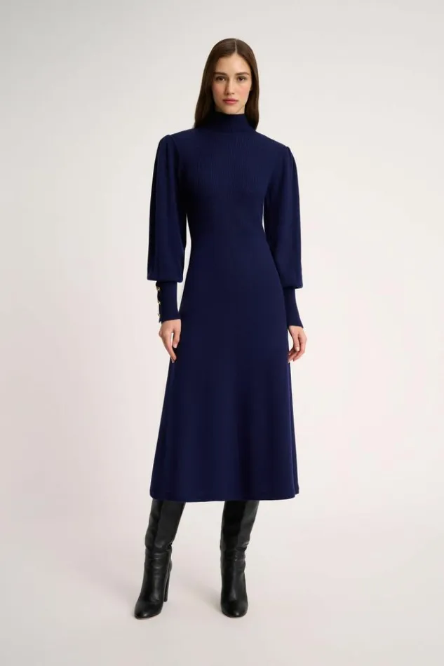 Luisa Spagnoli Dresses and Jumpsuits Magalin 8211 Knit Dress Blue 8211 Women Luisa Spagnoli Dresses and Jumpsuits Magalin 8211 Knit Dress Blue 8211 Women