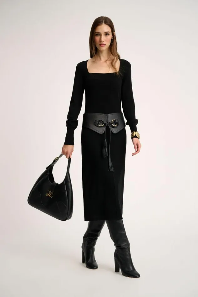 Luisa Spagnoli Dresses and Jumpsuits Mandola 8211 Knit Dress Black 8211 Women