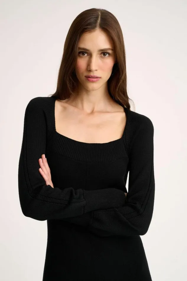 Luisa Spagnoli Dresses and Jumpsuits Mandola 8211 Knit Dress Black 8211 Women Luisa Spagnoli Dresses and Jumpsuits Mandola 8211 Knit Dress Black 8211 Women