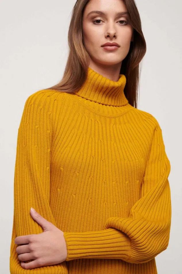 Luisa Spagnoli Dresses and Jumpsuits Metius 8211 Wool Dress Mustard 8211 Women
