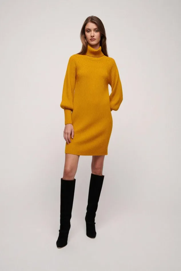 Luisa Spagnoli Dresses and Jumpsuits Metius 8211 Wool Dress Mustard 8211 Women Luisa Spagnoli Dresses and Jumpsuits Metius 8211 Wool Dress Mustard 8211 Women