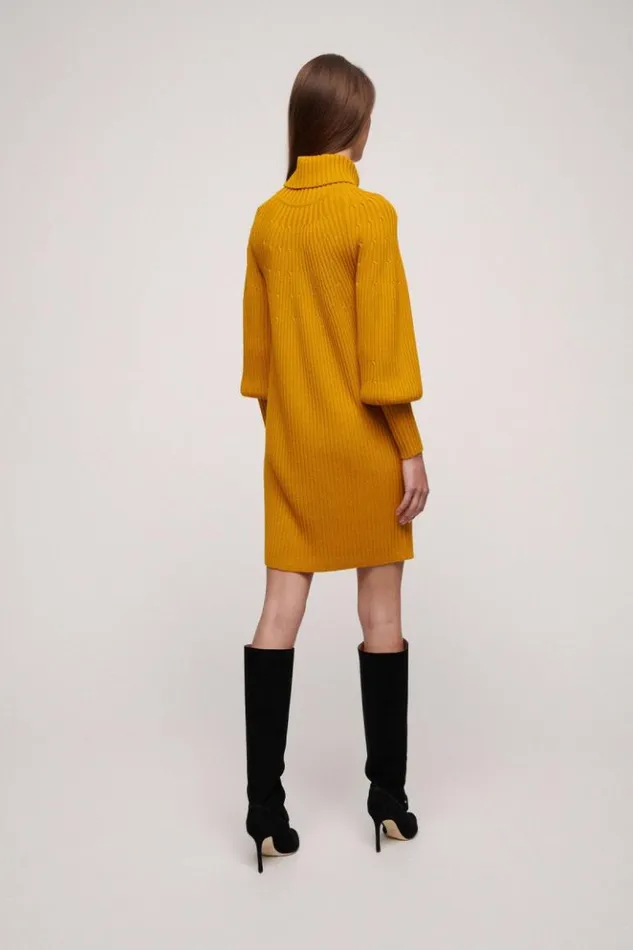 Luisa Spagnoli Dresses and Jumpsuits Metius 8211 Wool Dress Mustard 8211 Women Luisa Spagnoli Dresses and Jumpsuits Metius 8211 Wool Dress Mustard 8211 Women