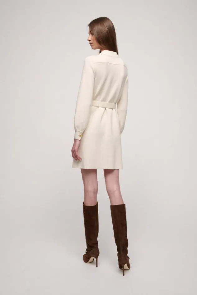 Luisa Spagnoli Dresses and Jumpsuits Miraggio 8211 Shirt Dress Cream 8211 Women Luisa Spagnoli Dresses and Jumpsuits Miraggio 8211 Shirt Dress Cream 8211 Women