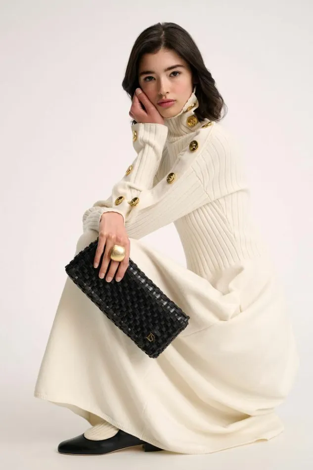 Luisa Spagnoli Dresses and Jumpsuits Miriam 8211 Dress With Buttons 8211 Fashion Show Cream 8211 Women Luisa Spagnoli Dresses and Jumpsuits Miriam 8211 Dress With Buttons 8211 Fashion Show Cream 8211 Women