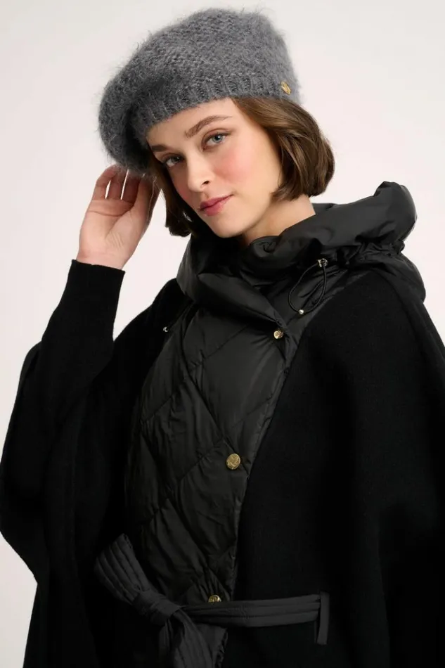 Luisa Spagnoli Hats And Gloves Carl 8211 Mohair Beret Grey Melange 8211 Women Luisa Spagnoli Hats And Gloves Carl 8211 Mohair Beret Grey Melange 8211 Women