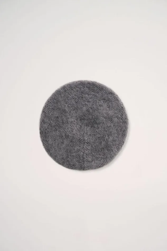 Luisa Spagnoli Hats And Gloves Carl 8211 Mohair Beret Grey Melange 8211 Women Luisa Spagnoli Hats And Gloves Carl 8211 Mohair Beret Grey Melange 8211 Women