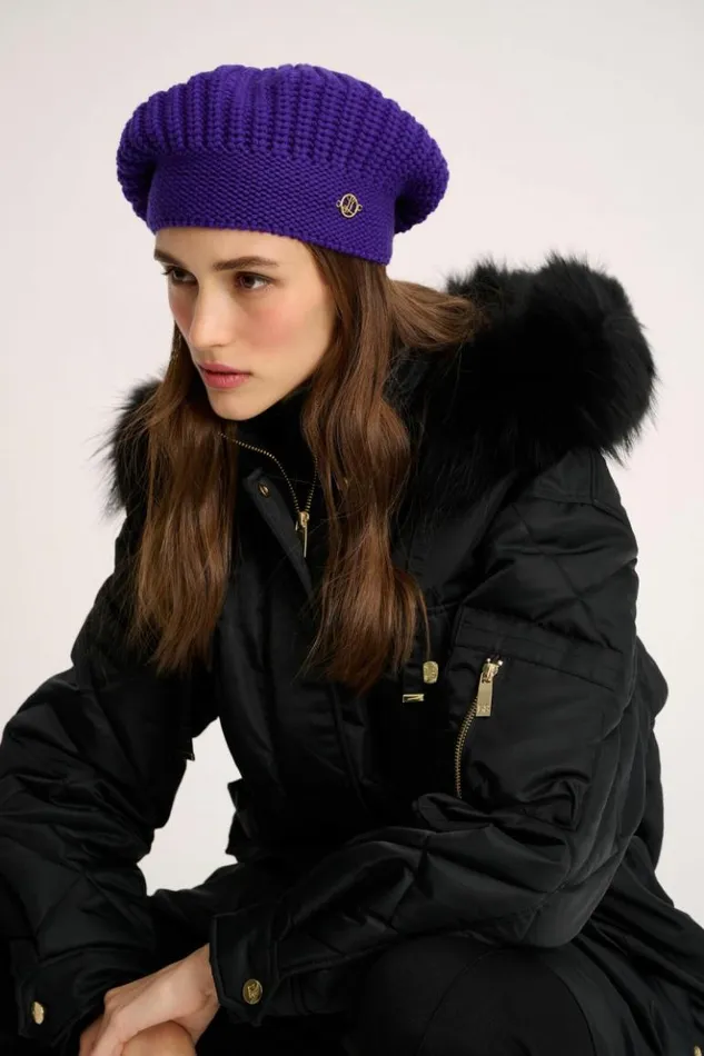 Luisa Spagnoli Hats And Gloves Matteo 8211 Wool Beret Purple 8211 Women Luisa Spagnoli Hats And Gloves Matteo 8211 Wool Beret Purple 8211 Women