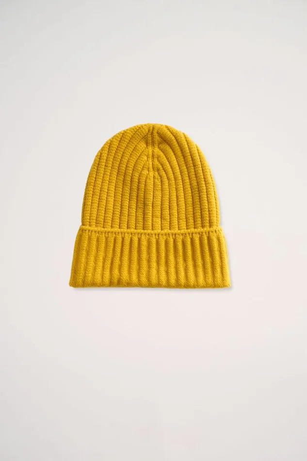 Luisa Spagnoli Hats And Gloves Merin 8211 Ribbed Hat 8211 Fashion Show Mustard 8211 Women