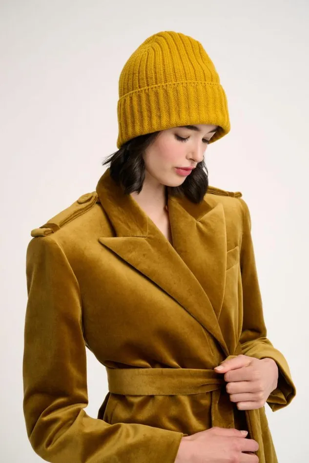 Luisa Spagnoli Hats And Gloves Merin 8211 Ribbed Hat 8211 Fashion Show Mustard 8211 Women Luisa Spagnoli Hats And Gloves Merin 8211 Ribbed Hat 8211 Fashion Show Mustard 8211 Women