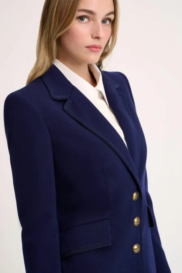 Luisa Spagnoli Jackets and Blazers Mansionario 8211 Wool Jacket Blue 8211 Women Luisa Spagnoli Jackets and Blazers Mansionario 8211 Wool Jacket Blue 8211 Women