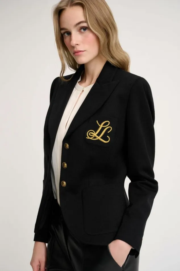 Luisa Spagnoli Jackets and Blazers Merilu 8211 Cropped Wool Blazer Black 8211 Women