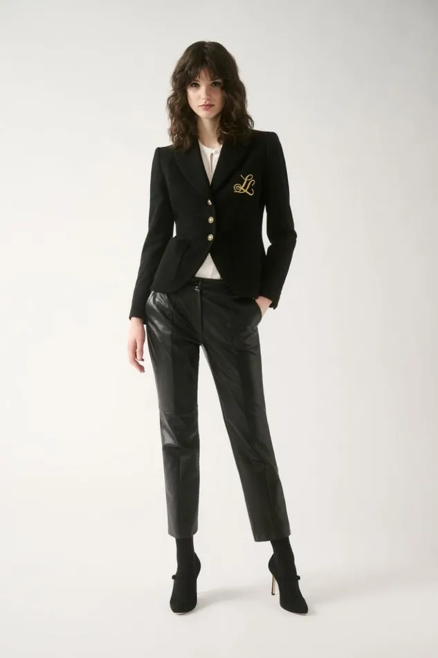 Luisa Spagnoli Jackets and Blazers Merilu 8211 Cropped Wool Blazer Black 8211 Women Luisa Spagnoli Jackets and Blazers Merilu 8211 Cropped Wool Blazer Black 8211 Women