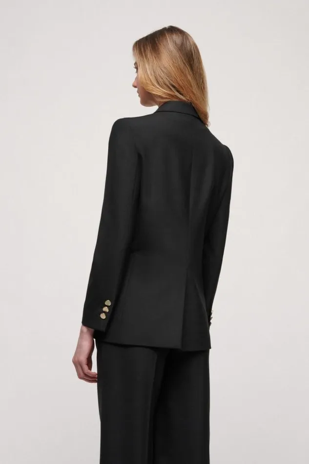 Luisa Spagnoli Jackets and Blazers Sebenico 8211 DoubleBreasted Jacket Black 8211 Women Luisa Spagnoli Jackets and Blazers Sebenico 8211 DoubleBreasted Jacket Black 8211 Women