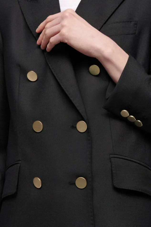 Luisa Spagnoli Jackets and Blazers Sebenico 8211 DoubleBreasted Jacket Black 8211 Women Luisa Spagnoli Jackets and Blazers Sebenico 8211 DoubleBreasted Jacket Black 8211 Women