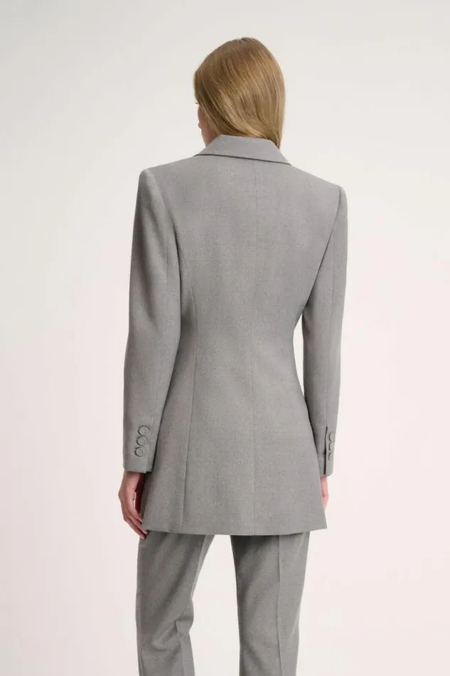 Luisa Spagnoli Jackets and Blazers Signorile 8211 DoubleBreasted Jacket Grey Melange 8211 Women Luisa Spagnoli Jackets and Blazers Signorile 8211 DoubleBreasted Jacket Grey Melange 8211 Women