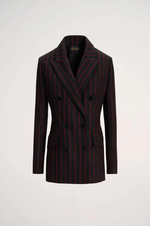 Luisa Spagnoli Jackets and Blazers Sovente 8211 Striped Jacket Blackfuchsia 8211 Women Luisa Spagnoli Jackets and Blazers Sovente 8211 Striped Jacket Blackfuchsia 8211 Women
