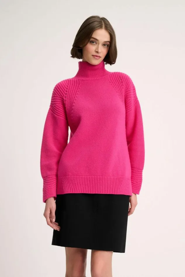 Luisa Spagnoli Knitwear Cameriera 8211 OpenKnit Pullover Cyclamen 8211 Women Luisa Spagnoli Knitwear Cameriera 8211 OpenKnit Pullover Cyclamen 8211 Women