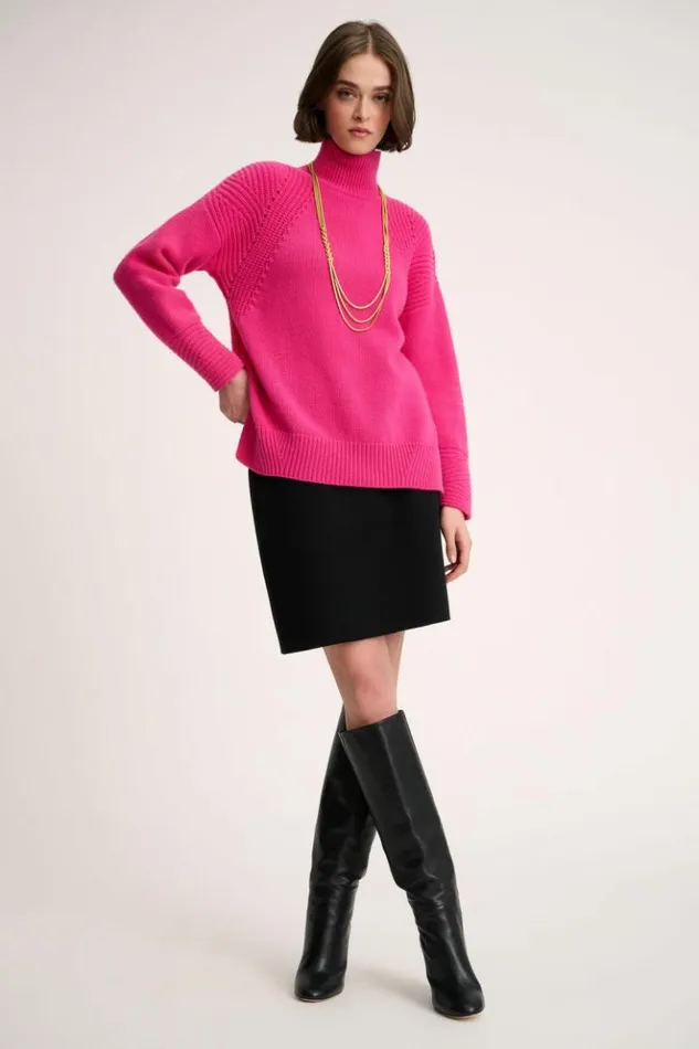 Luisa Spagnoli Knitwear Cameriera 8211 OpenKnit Pullover Cyclamen 8211 Women Luisa Spagnoli Knitwear Cameriera 8211 OpenKnit Pullover Cyclamen 8211 Women