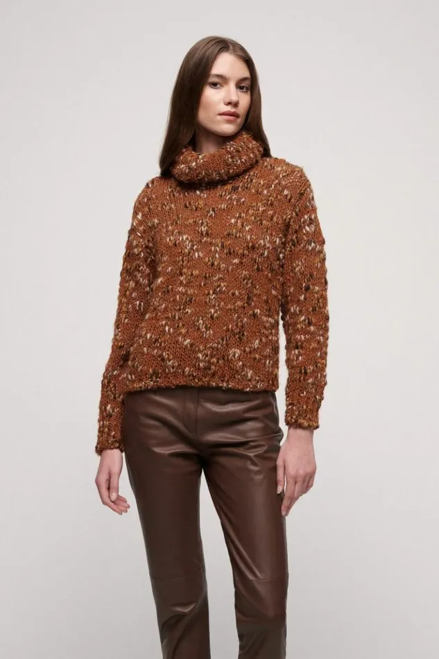 Luisa Spagnoli Knitwear Cocchia 8211 HighNecked Sweater Camel 8211 Women
