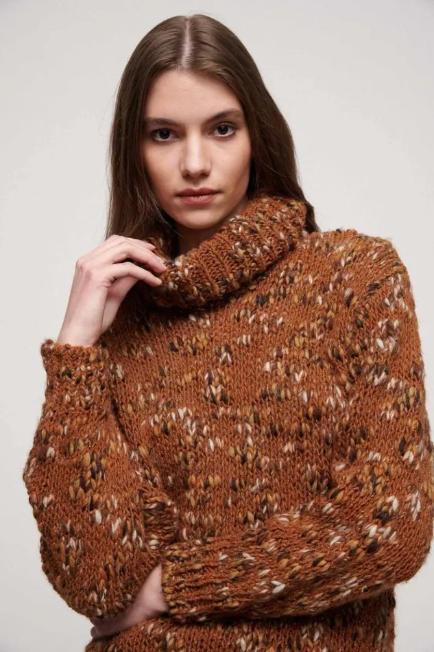 Luisa Spagnoli Knitwear Cocchia 8211 HighNecked Sweater Camel 8211 Women Luisa Spagnoli Knitwear Cocchia 8211 HighNecked Sweater Camel 8211 Women