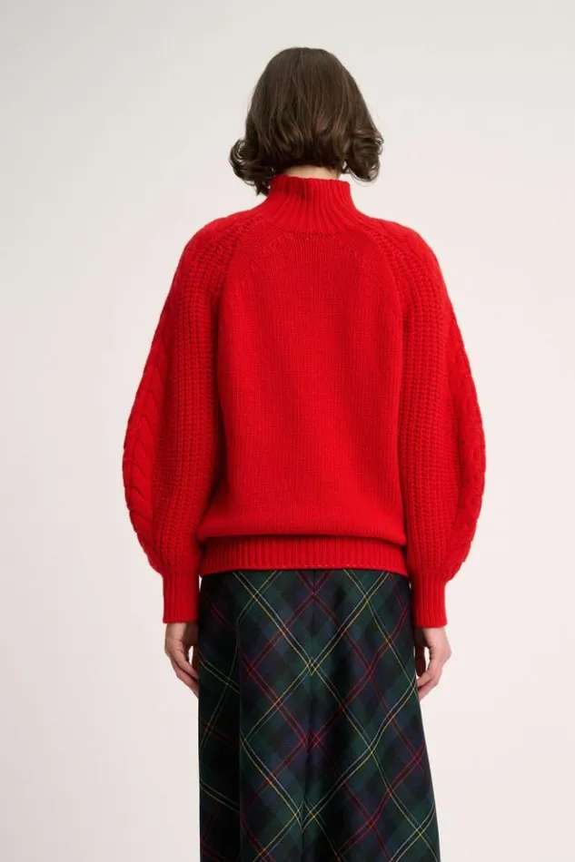 Luisa Spagnoli Knitwear Comitato 8211 Mock Neck Pullover Red 8211 Women