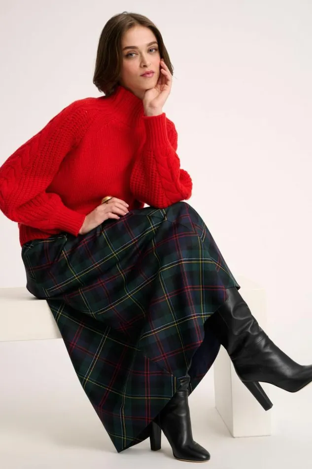 Luisa Spagnoli Knitwear Comitato 8211 Mock Neck Pullover Red 8211 Women