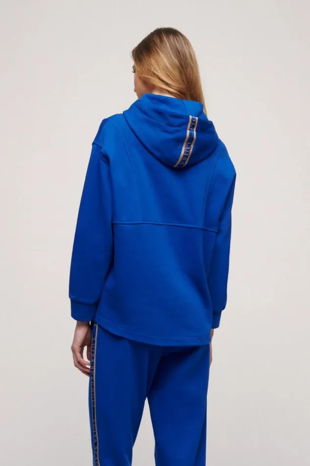 Luisa Spagnoli Knitwear Lubin 8211 Hooded Sweater Bluette 8211 Women