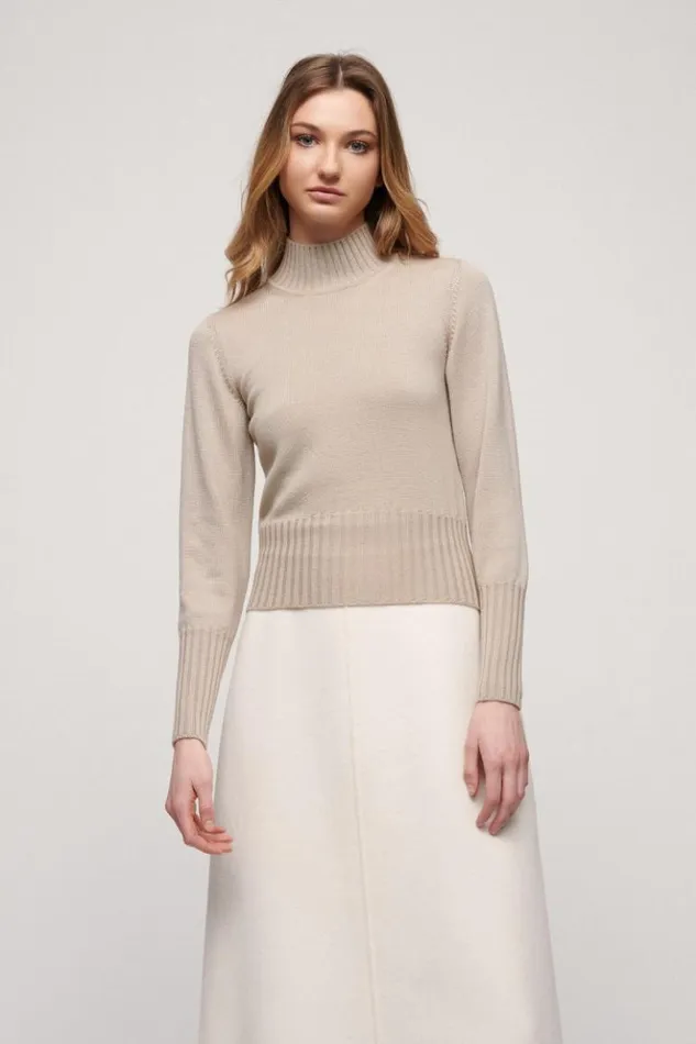 Luisa Spagnoli Knitwear Maltosio 8211 Wool Pullover Beige 8211 Women