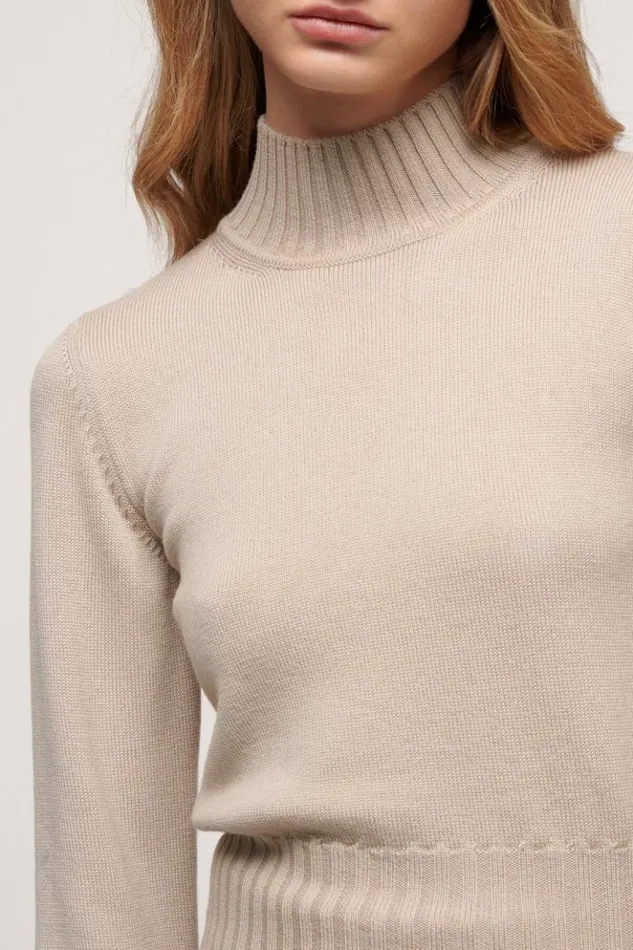 Luisa Spagnoli Knitwear Maltosio 8211 Wool Pullover Beige 8211 Women Luisa Spagnoli Knitwear Maltosio 8211 Wool Pullover Beige 8211 Women