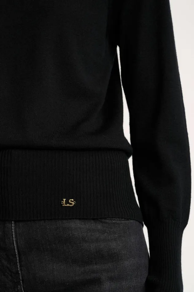 Luisa Spagnoli Knitwear Manos 8211 Wool Pullover Black 8211 Women Luisa Spagnoli Knitwear Manos 8211 Wool Pullover Black 8211 Women