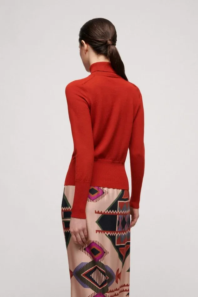 Luisa Spagnoli Knitwear Manos 8211 Wool Pullover Bright Orange 8211 Women Luisa Spagnoli Knitwear Manos 8211 Wool Pullover Bright Orange 8211 Women