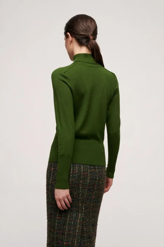 Luisa Spagnoli Knitwear Manos 8211 Wool Pullover Military Green 8211 Women Luisa Spagnoli Knitwear Manos 8211 Wool Pullover Military Green 8211 Women