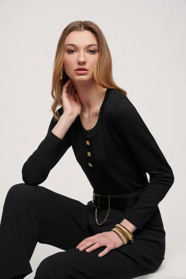 Luisa Spagnoli Knitwear Mansueta 8211 Elegant Pullover Black 8211 Women