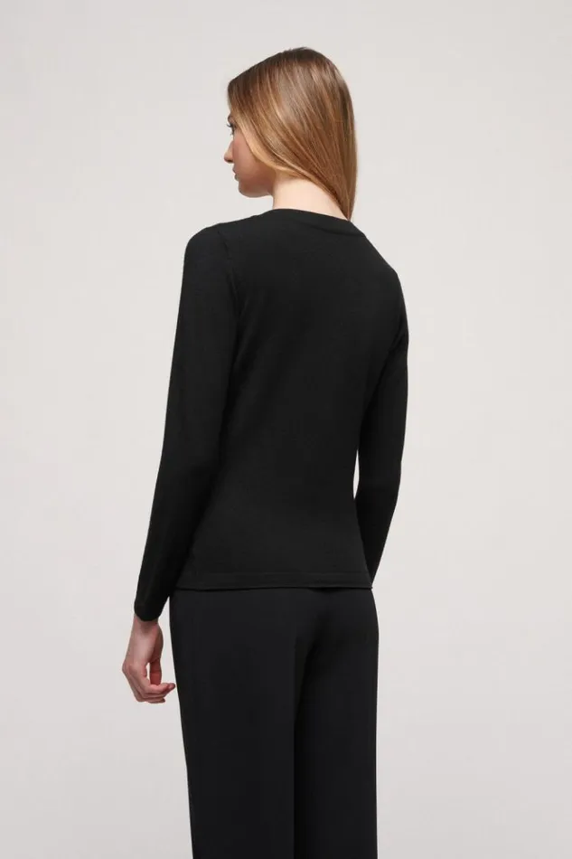Luisa Spagnoli Knitwear Mansueta 8211 Elegant Pullover Black 8211 Women Luisa Spagnoli Knitwear Mansueta 8211 Elegant Pullover Black 8211 Women