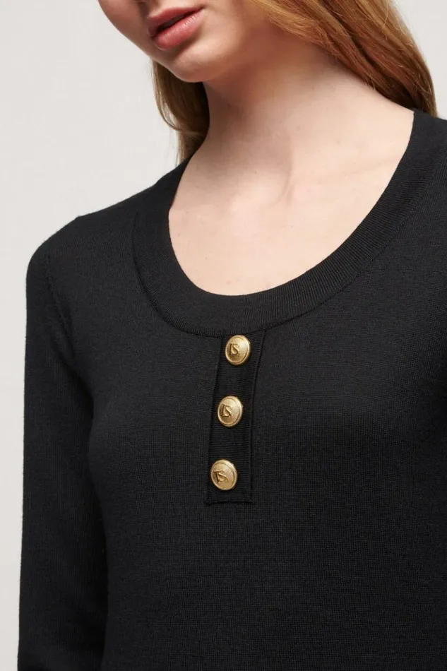 Luisa Spagnoli Knitwear Mansueta 8211 Elegant Pullover Black 8211 Women Luisa Spagnoli Knitwear Mansueta 8211 Elegant Pullover Black 8211 Women