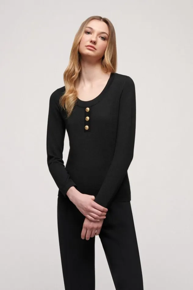 Luisa Spagnoli Knitwear Mansueta 8211 Elegant Pullover Black 8211 Women Luisa Spagnoli Knitwear Mansueta 8211 Elegant Pullover Black 8211 Women