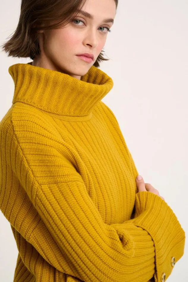 Luisa Spagnoli Knitwear Meconio 8211 Oversized Pullover 8211 Fashion Show Mustard 8211 Women Luisa Spagnoli Knitwear Meconio 8211 Oversized Pullover 8211 Fashion Show Mustard 8211 Women