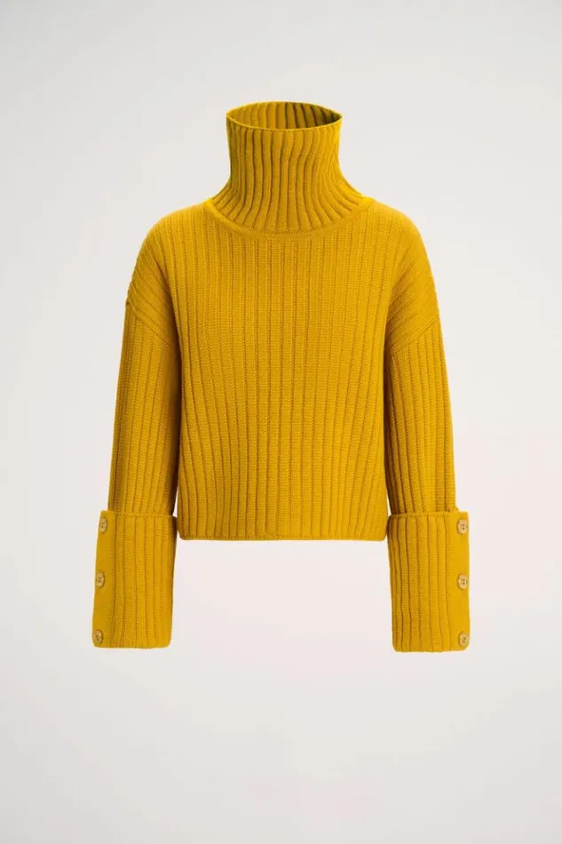 Luisa Spagnoli Knitwear Meconio 8211 Oversized Pullover 8211 Fashion Show Mustard 8211 Women Luisa Spagnoli Knitwear Meconio 8211 Oversized Pullover 8211 Fashion Show Mustard 8211 Women