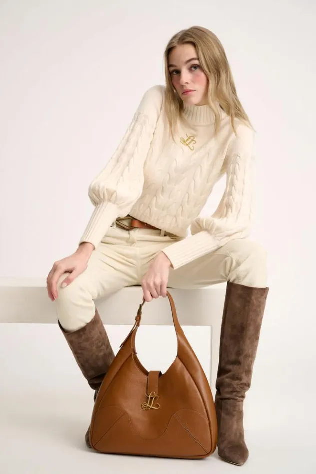 Luisa Spagnoli Knitwear Miledy 8211 Embroidered Pullover Cream 8211 Women